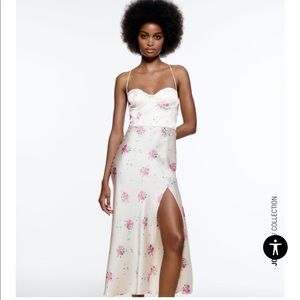 Satin Print Zara midi dress